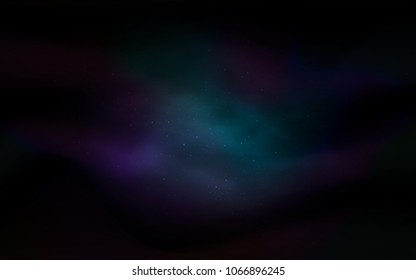Dark BLUE vector background with galaxy stars. Shining colored illustration with bright astronomical stars. Smart design for your business advert.