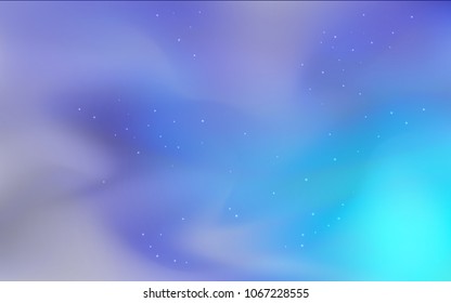 Dark BLUE vector background with galaxy stars. Blurred decorative design in simple style with galaxy stars. Best design for your ad, poster, banner.