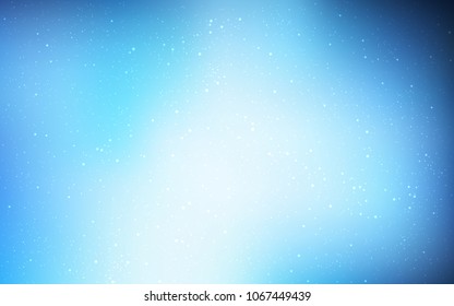 Dark BLUE vector background with galaxy stars. Shining colored illustration with bright astronomical stars. Smart design for your business advert.