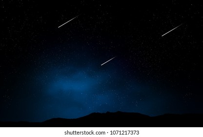 Dark BLUE vector background with galaxy stars. Modern abstract illustration with Big Dipper stars. Pattern for astronomy websites.