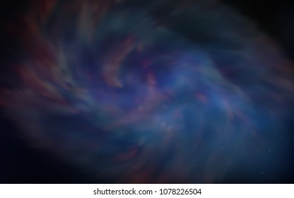 Dark BLUE vector background with galaxy stars. Shining illustration with sky stars on abstract template. Template for cosmic backgrounds.