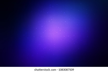 Dark BLUE vector background with galaxy stars. Space stars on blurred abstract background with gradient. Pattern for astronomy websites.