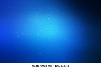 Dark BLUE vector background with galaxy stars. Glitter abstract illustration with colorful cosmic stars. Pattern for astrology websites.