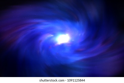 Dark BLUE vector background with galaxy stars. Blurred decorative design in simple style with galaxy stars. Best design for your ad, poster, banner.