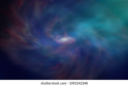 Dark BLUE vector background with galaxy stars. Modern abstract illustration with Big Dipper stars. Smart design for your business advert.