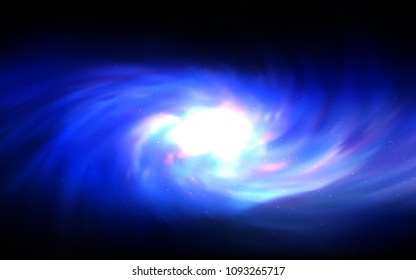 Dark BLUE vector background with galaxy stars. Shining illustration with sky stars on abstract template. Pattern for astrology websites.
