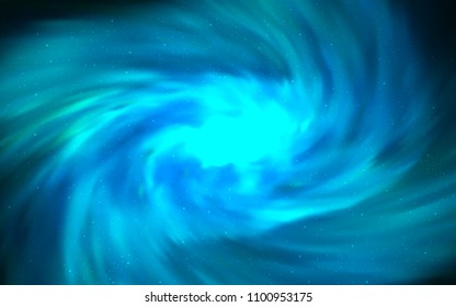 Dark BLUE vector background with galaxy stars. Glitter abstract illustration with colorful cosmic stars. Pattern for astronomy websites.