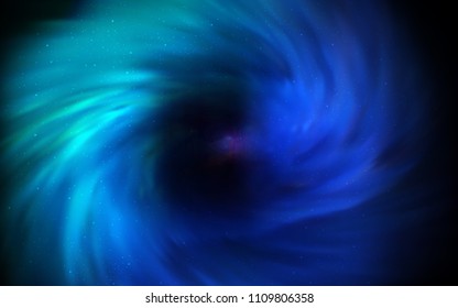 Dark BLUE vector background with galaxy stars. Shining colored illustration with bright astronomical stars. Best design for your ad, poster, banner.