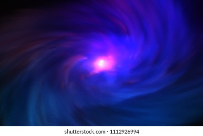 Dark BLUE vector background with galaxy stars. Space stars on blurred abstract background with gradient. Best design for your ad, poster, banner.