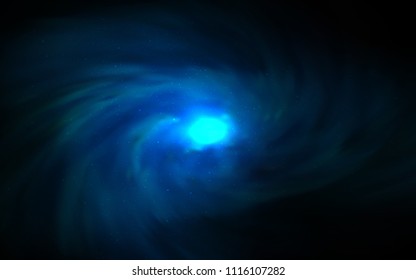 Dark BLUE vector background with galaxy stars. Modern abstract illustration with Big Dipper stars. Pattern for astrology websites.