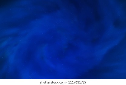 Dark BLUE vector background with galaxy stars. Shining colored illustration with bright astronomical stars. Template for cosmic backgrounds.