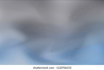 Dark BLUE vector background with galaxy stars. Blurred decorative design in simple style with galaxy stars. Pattern for astrology websites.