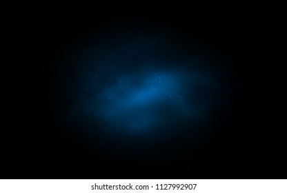 Dark BLUE vector background with galaxy stars. Blurred decorative design in simple style with galaxy stars. Best design for your ad, poster, banner.