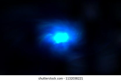 Dark BLUE vector background with galaxy stars. Shining illustration with sky stars on abstract template. Smart design for your business advert.