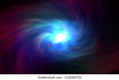 Dark BLUE vector background with galaxy stars. Glitter abstract illustration with colorful cosmic stars. Pattern for astronomy websites.