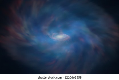 Dark BLUE vector background with galaxy stars. Modern abstract illustration with Big Dipper stars. Pattern for futuristic ad, booklets.