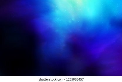 Dark BLUE vector background with galaxy stars. Modern abstract illustration with Big Dipper stars. Best design for your ad, poster, banner.