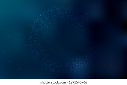 Dark BLUE vector background with galaxy stars. Shining colored illustration with bright astronomical stars. Pattern for futuristic ad, booklets.