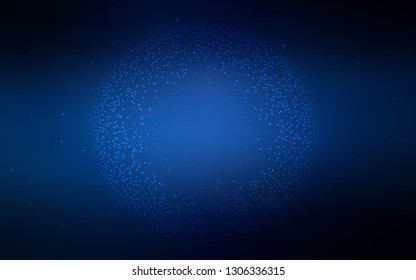 Dark BLUE vector background with galaxy stars. Modern abstract illustration with Big Dipper stars. Pattern for astrology websites.