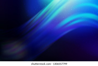 Dark BLUE vector background with galaxy stars. Blurred decorative design in simple style with galaxy stars. Pattern for astronomy websites.