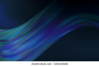 Dark BLUE vector background with galaxy stars. Space stars on blurred abstract background with gradient. Smart design for your business advert.