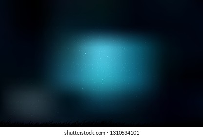 Dark BLUE vector background with galaxy stars. Space stars on blurred abstract background with gradient. Best design for your ad, poster, banner.