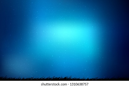 Dark BLUE vector background with galaxy stars. Shining illustration with sky stars on abstract template. Pattern for astronomy websites. - Shutterstock ID 1310638757