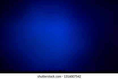Dark BLUE vector background with galaxy stars. Blurred decorative design in simple style with galaxy stars. Pattern for astronomy websites.