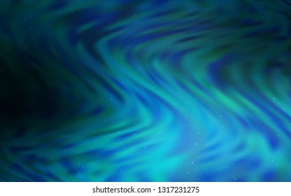 Dark BLUE vector background with galaxy stars. Shining colored illustration with bright astronomical stars. Smart design for your business advert.