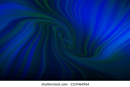 Dark BLUE vector background with galaxy stars. Blurred decorative design in simple style with galaxy stars. Smart design for your business advert.