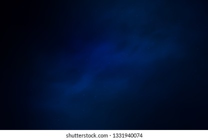 Dark BLUE vector background with galaxy stars. Modern abstract illustration with Big Dipper stars. Pattern for futuristic ad, booklets.