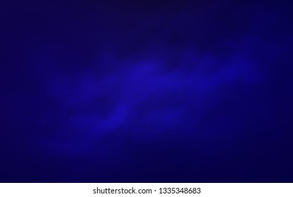 Dark BLUE vector background with galaxy stars. Blurred decorative design in simple style with galaxy stars. Smart design for your business advert.