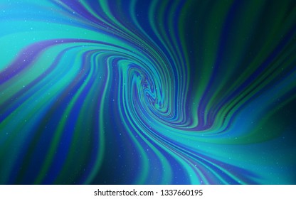 Dark BLUE vector background with galaxy stars. Blurred decorative design in simple style with galaxy stars. Pattern for astronomy websites.