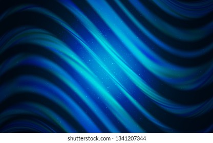 Dark BLUE vector background with galaxy stars. Shining colored illustration with bright astronomical stars. Pattern for astrology websites.