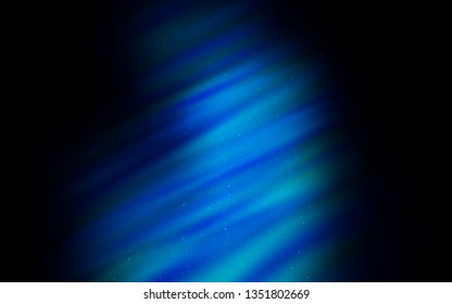 Dark BLUE vector background with galaxy stars. Shining colored illustration with bright astronomical stars. Pattern for futuristic ad, booklets.