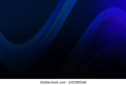 Dark BLUE vector background with galaxy stars. Glitter abstract illustration with colorful cosmic stars. Pattern for astrology websites.