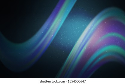 Dark BLUE vector background with galaxy stars. Blurred decorative design in simple style with galaxy stars. Pattern for futuristic ad, booklets.