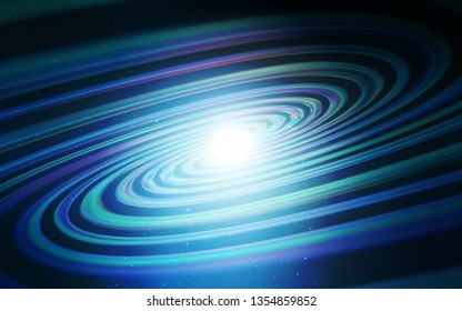 Dark BLUE vector background with galaxy stars. Space stars on blurred abstract background with gradient. Pattern for astrology websites.