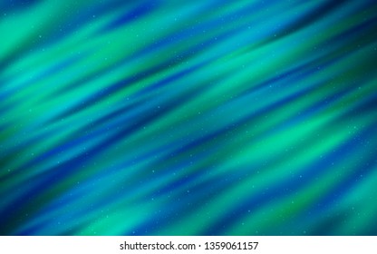 Dark BLUE vector background with galaxy stars. Blurred decorative design in simple style with galaxy stars. Best design for your ad, poster, banner.