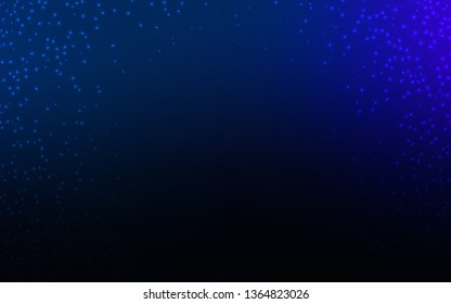 Dark BLUE vector background with galaxy stars. Blurred decorative design in simple style with galaxy stars. Pattern for astrology websites.