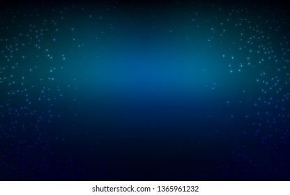 Dark BLUE vector background with galaxy stars. Shining colored illustration with bright astronomical stars. Pattern for astrology websites.