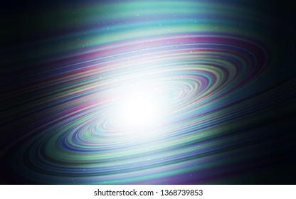 Dark BLUE vector background with galaxy stars. Modern abstract illustration with Big Dipper stars. Template for cosmic backgrounds.