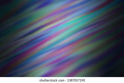 Dark BLUE vector background with galaxy stars. Space stars on blurred abstract background with gradient. Smart design for your business advert.