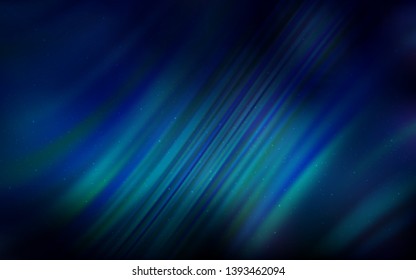 Dark BLUE vector background with galaxy stars. Blurred decorative design in simple style with galaxy stars. Pattern for futuristic ad, booklets.