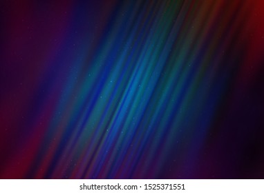 Dark BLUE vector background with galaxy stars. Blurred decorative design in simple style with galaxy stars. Pattern for astrology websites.