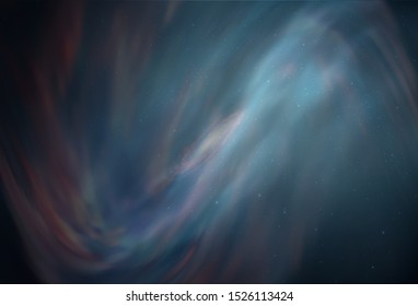 Dark BLUE vector background with galaxy stars. Shining colored illustration with bright astronomical stars. Best design for your ad, poster, banner.