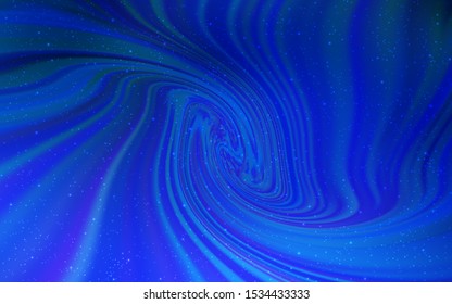 Dark BLUE vector background with galaxy stars. Shining illustration with sky stars on abstract template. Best design for your ad, poster, banner.