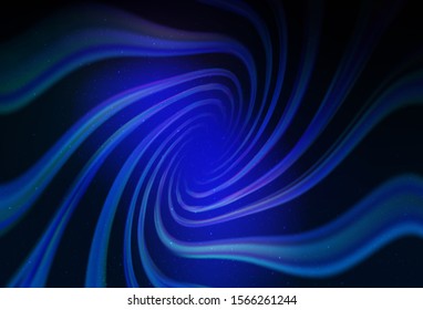 Dark BLUE vector background with galaxy stars. Blurred decorative design in simple style with galaxy stars. Smart design for your business advert.