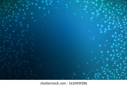 Dark BLUE vector background with galaxy stars. Modern abstract illustration with Big Dipper stars. Pattern for futuristic ad, booklets.