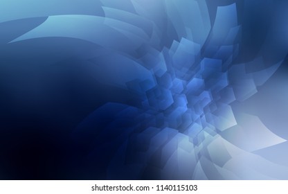 Dark BLUE vector background with hexagons. Illustration with set of colorful hexagons. Pattern can be used for landing pages.